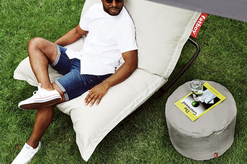 Fatboy Point Outdoor Pouf (Small) | Water and dirt-repellent | Stain-resistant | Designed for indoor and outdoor use | Special filling to guarantee extra comfort | 50×35 cm - Grey Taupe - Image 5